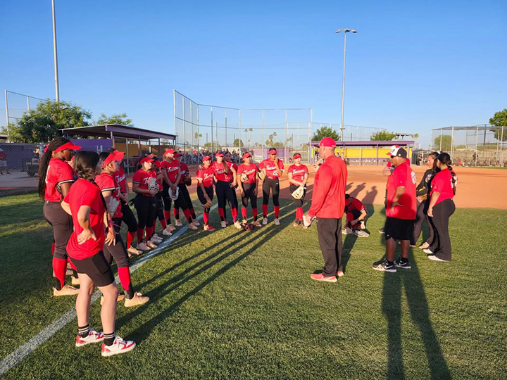 Tucson High softball team on field