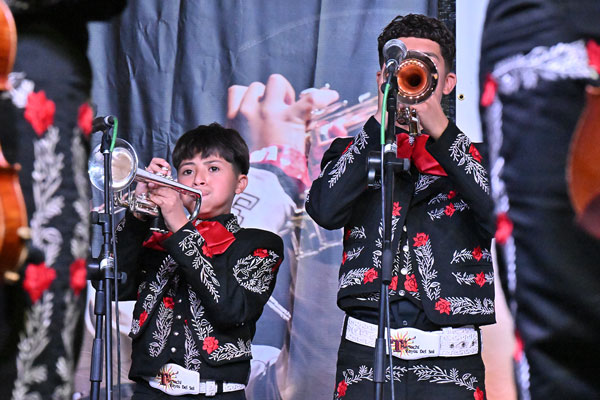 Two trumpets play mariachi