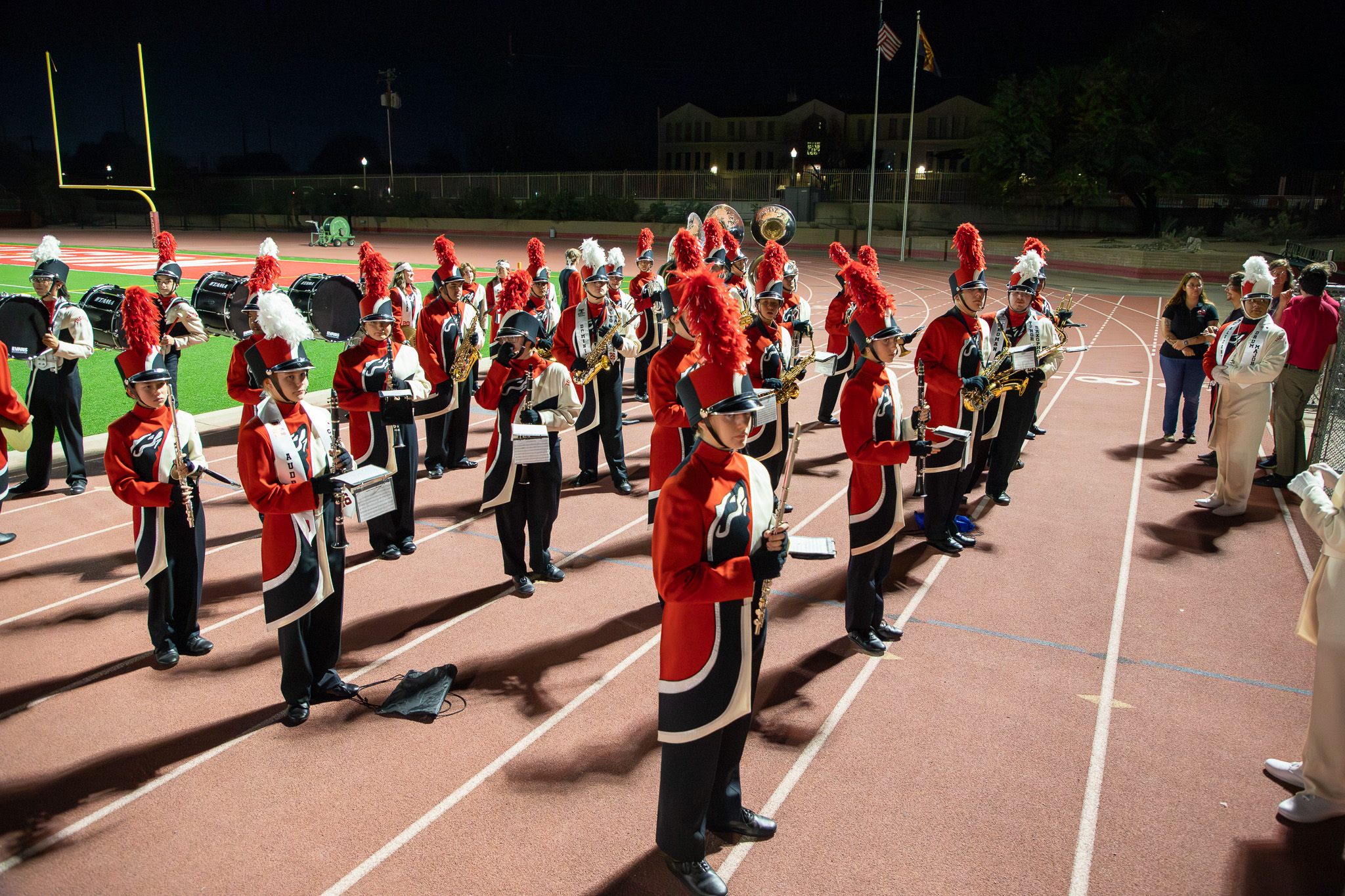 Tucson High marching band on the track