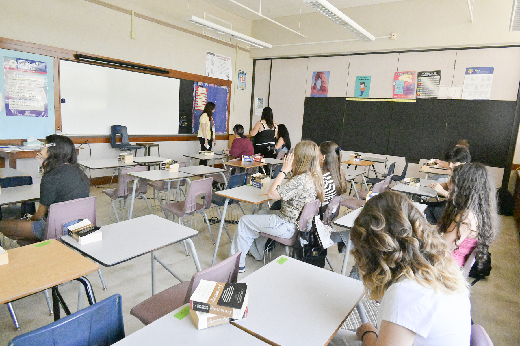 High school students in a classroom