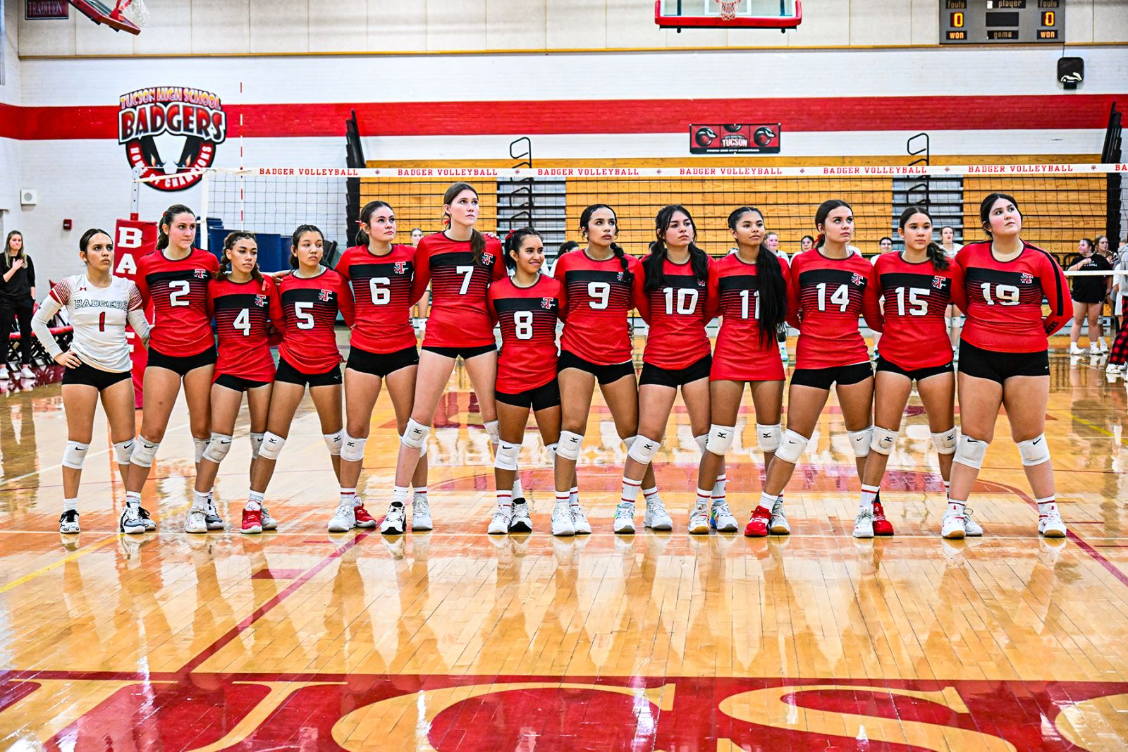 Team on Volleyball court